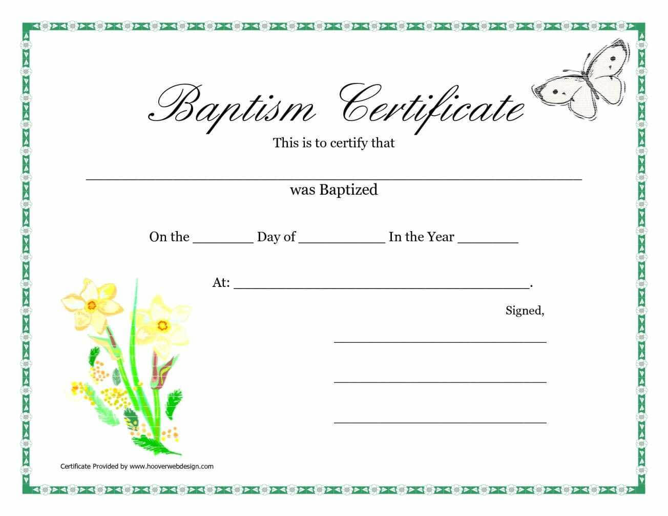 Sample Baptism Certificate Templates – Sample Certificate Throughout Baptism Certificate Template Download