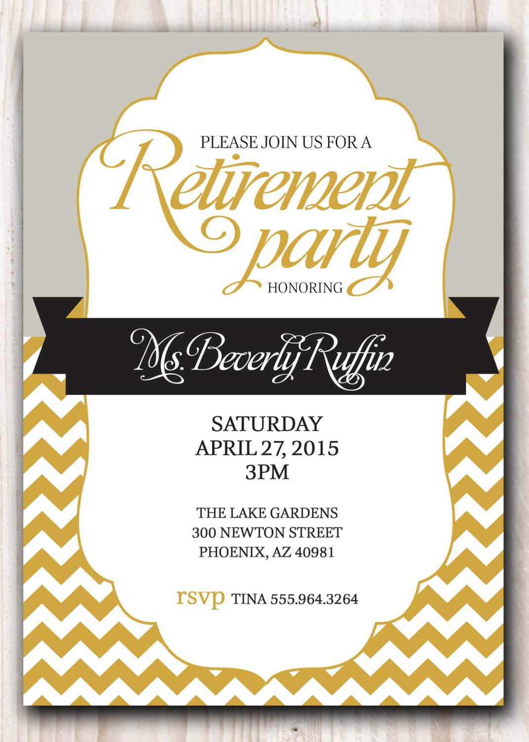 Sample Of Retirement Invitation Card Pertaining To Retirement Card Template