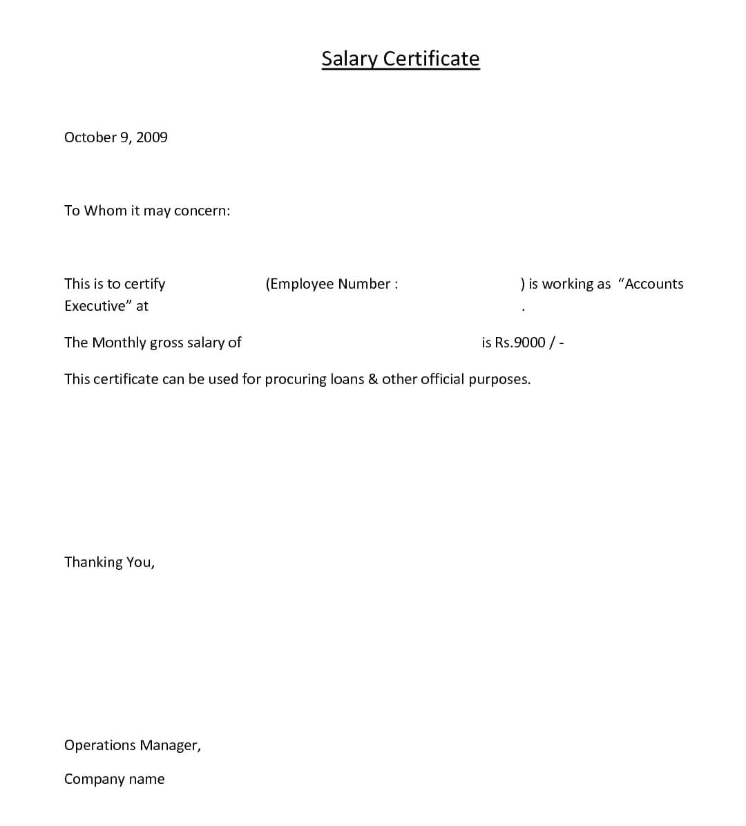 Sample Request Letter For Certification Of Payment With Regard To Certificate Of Payment Template