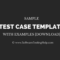 Sample Test Case Template With Test Case Examples [Download] Within Test Summary Report Excel Template
