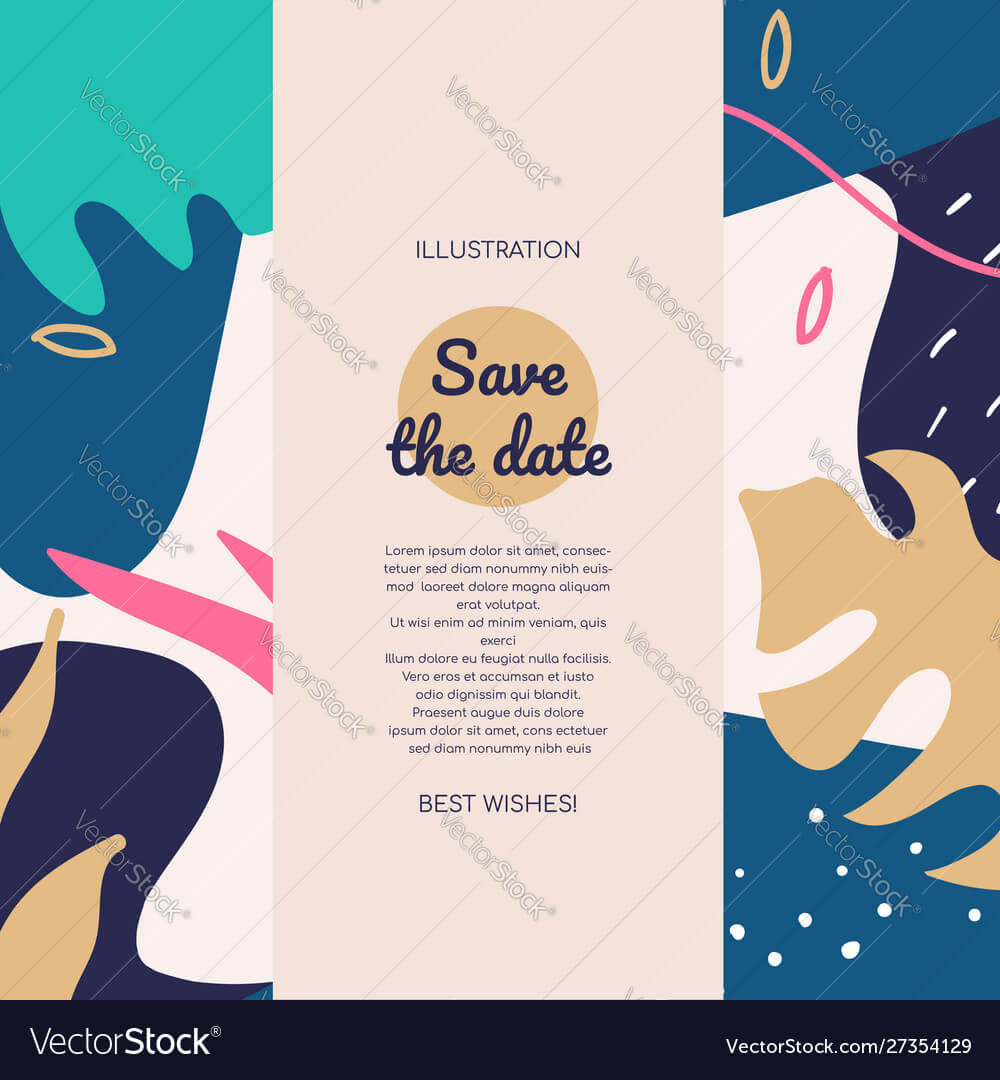 Save Date Colorful Flat Banner Template Pertaining To Save The Date Banner Template