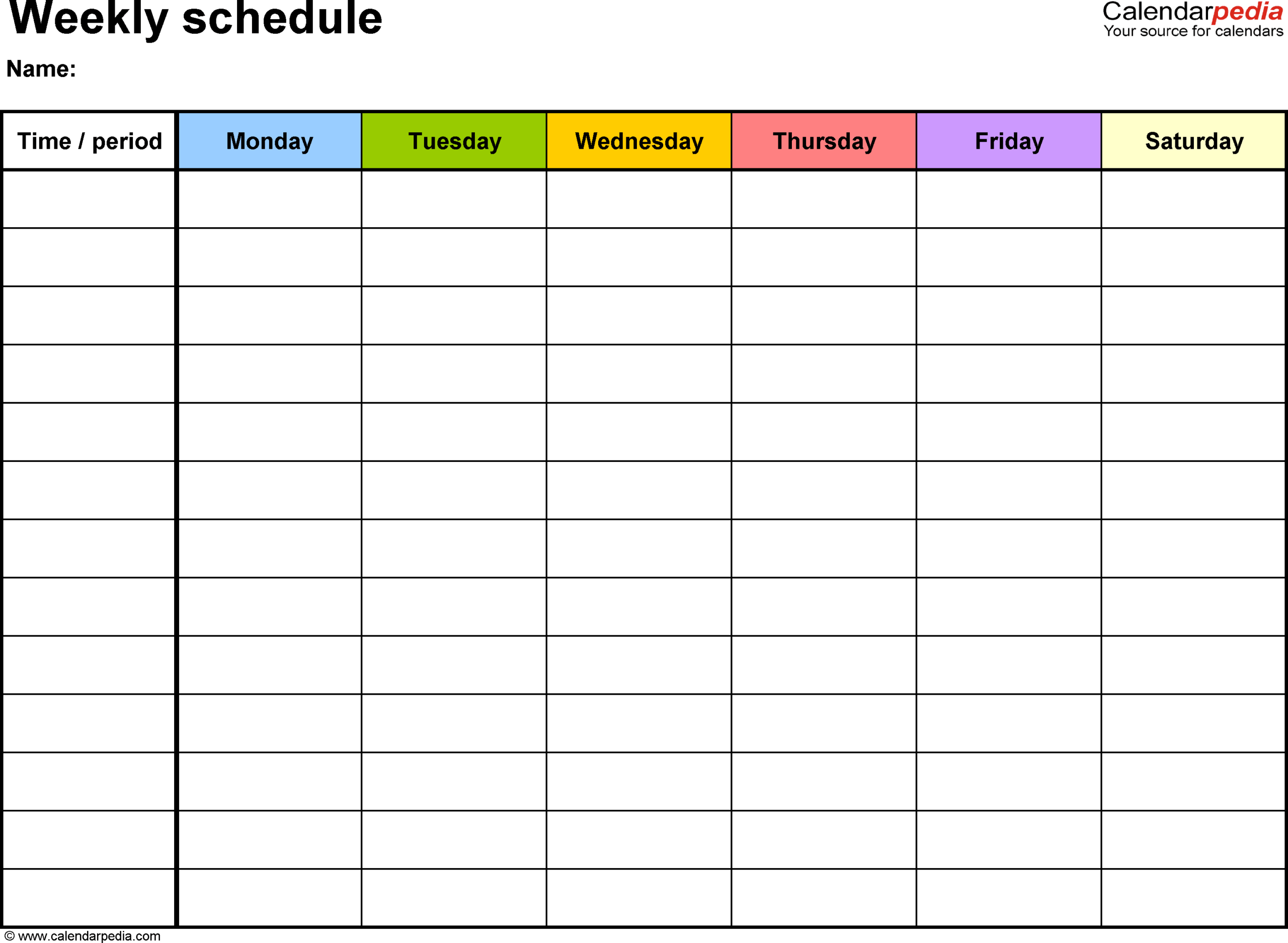 Schedule Blanks – Zohre.horizonconsulting.co With Printable Blank Daily Schedule Template