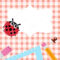 School Blank Banner With Ladybug And Accessories — Stock Intended For Blank Ladybug Template