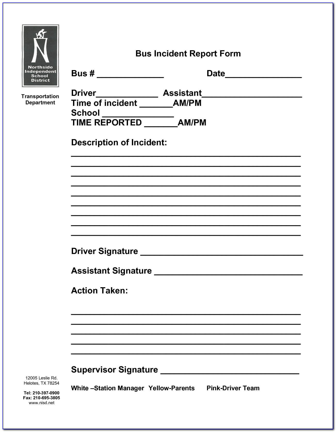 School Bus Accident Report Template – Form : Resume Examples Inside School Incident Report Template
