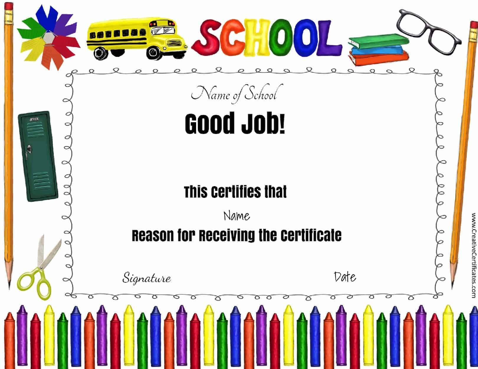 School Certificates With Classroom Certificates Templates