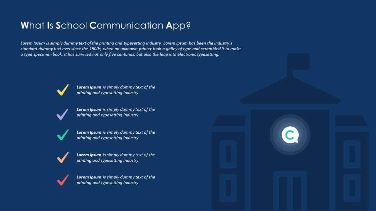 School Communication App Deck Template For Powerpoint With Powerpoint Templates For Communication Presentation