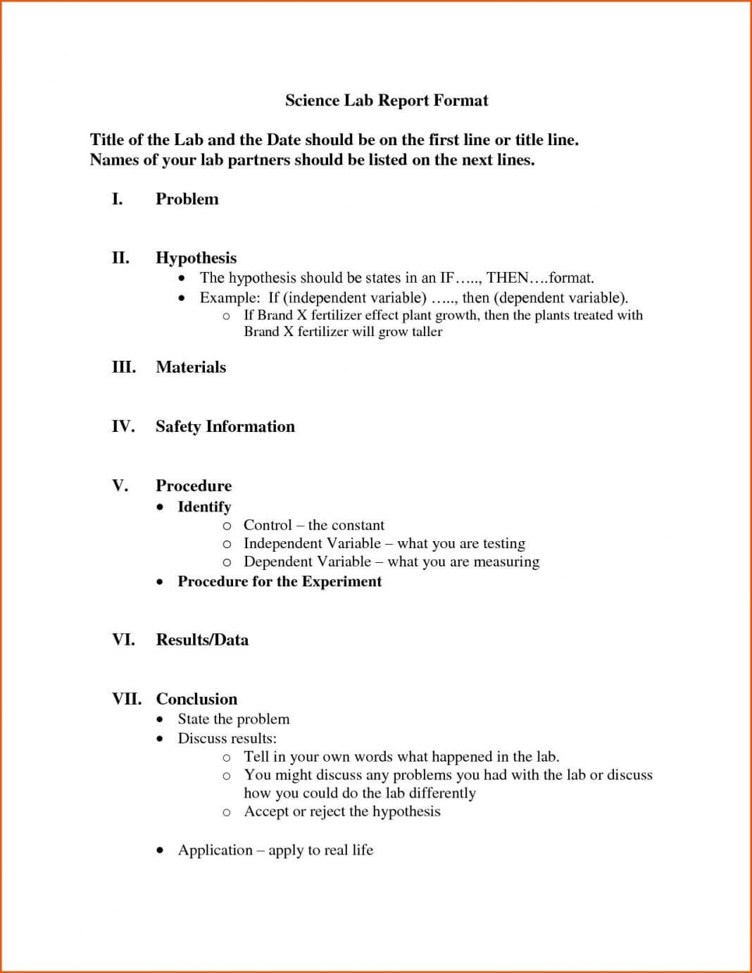 Science Lab Report Template Examples Example Pdf Middle Intended For Science Experiment Report Template
