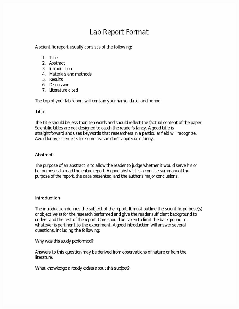 Science Lab Report Template Experiment Storyboard Pertaining To Lab Report Template Middle School