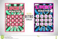 Scratch Off Lottery Ticket Vector Design Template Stock regarding Scratch Off Card Templates
