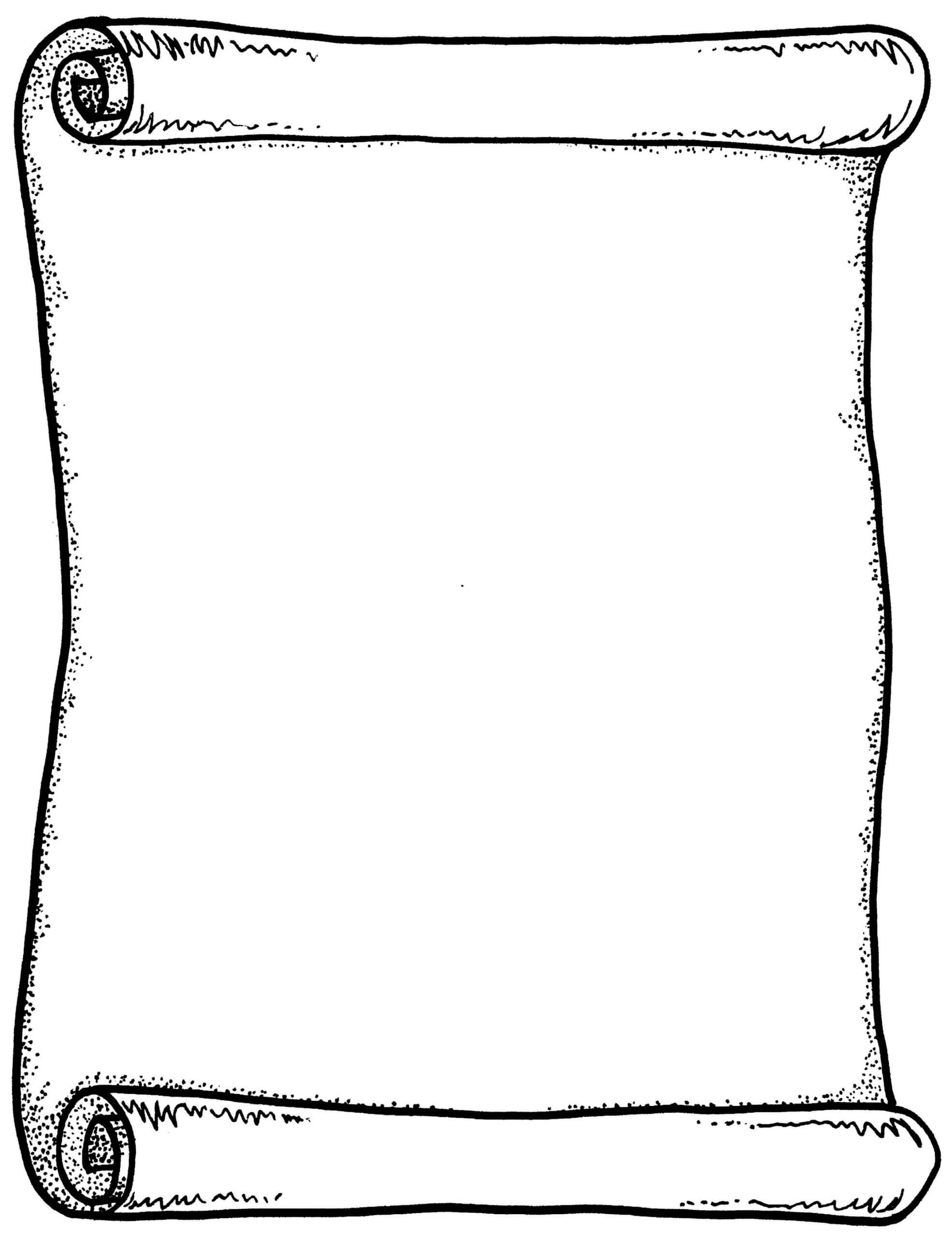 Scroll Drawing Template | Free Download Best Scroll Drawing For Certificate Scroll Template