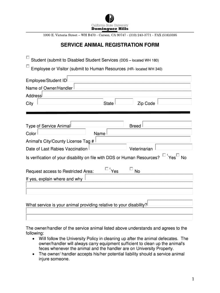 Service Dog Certification No Download Needed – Fill Online For Service Dog Certificate Template