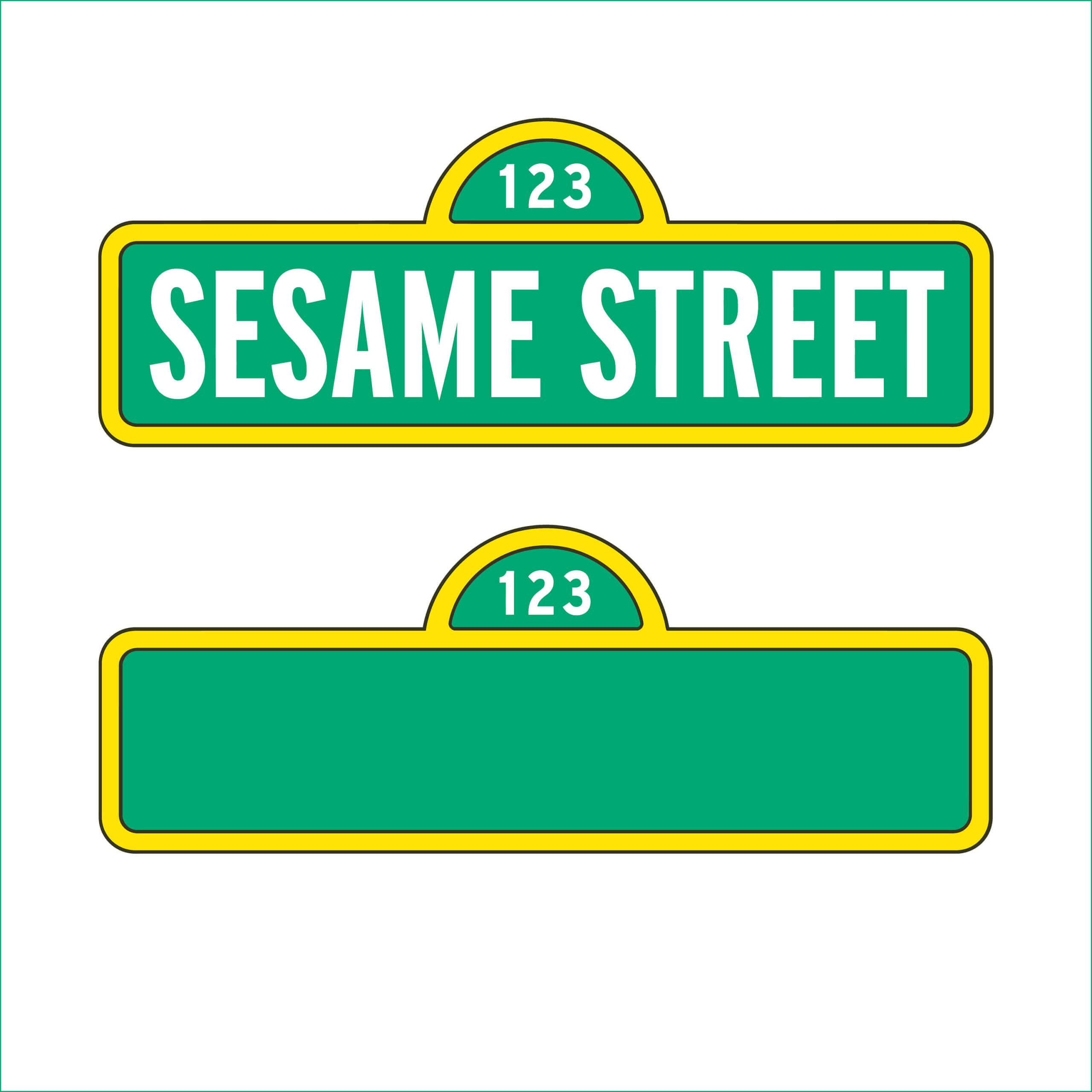 Sesame Street Logos Within Sesame Street Banner Template