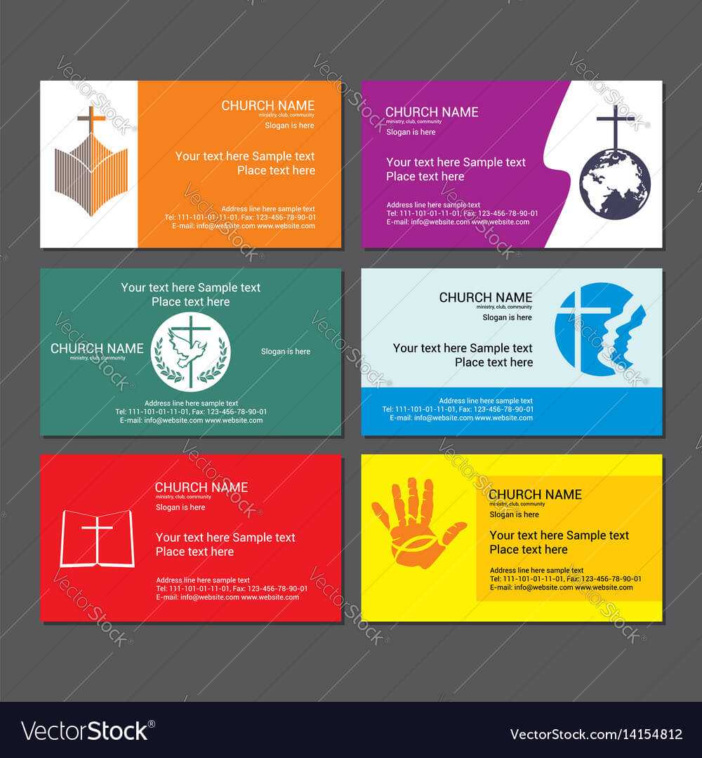 Set Christian Business Cards For The Church Regarding Christian Business Cards Templates Free