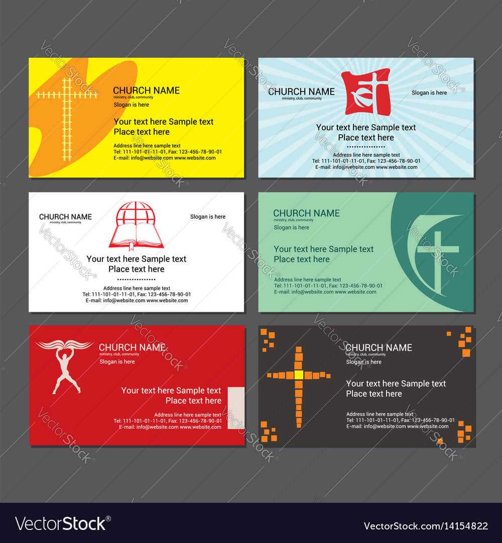 Set Christian Business Cards For The Church Throughout Christian Business Cards Templates Free