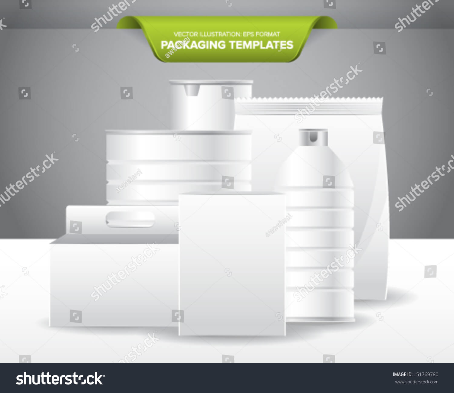 Set Empty Blank Packaging Templates Food Stock Image In Blank Packaging Templates
