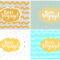 Set Of Four Cards, Vector Templates. Bon Voyage. Within Bon Voyage Card Template