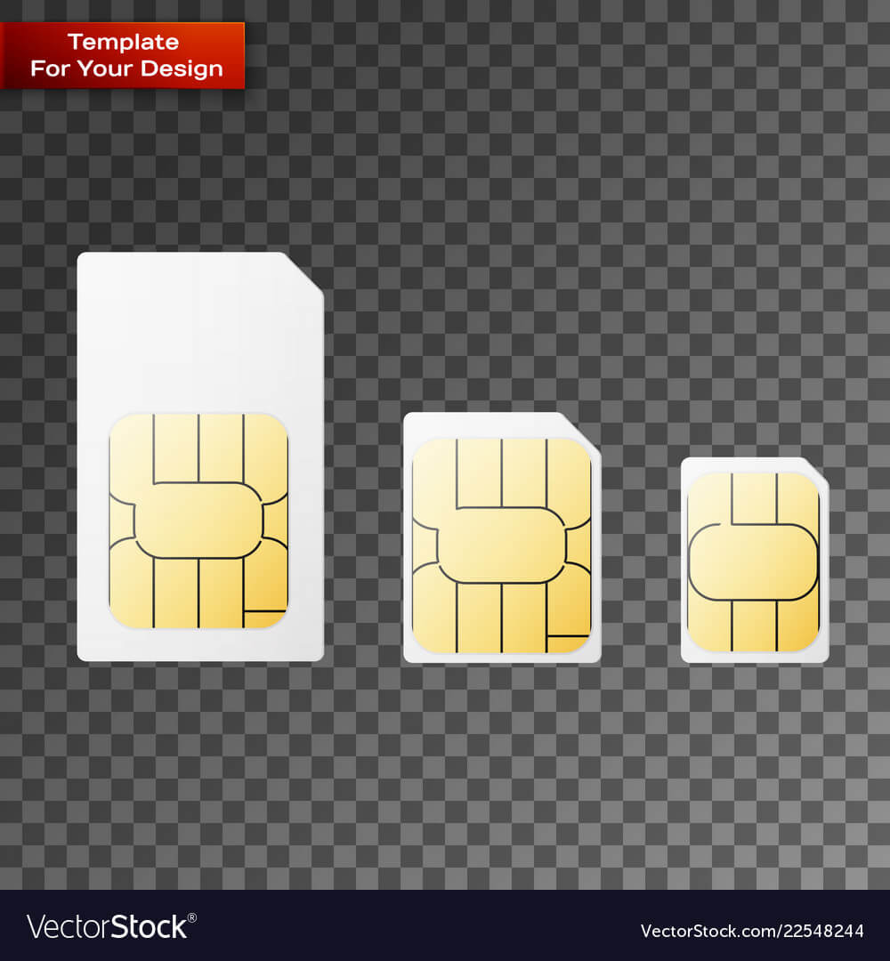 Set Of Sim Cards Of Different Sizes Pertaining To Sim Card Template Pdf