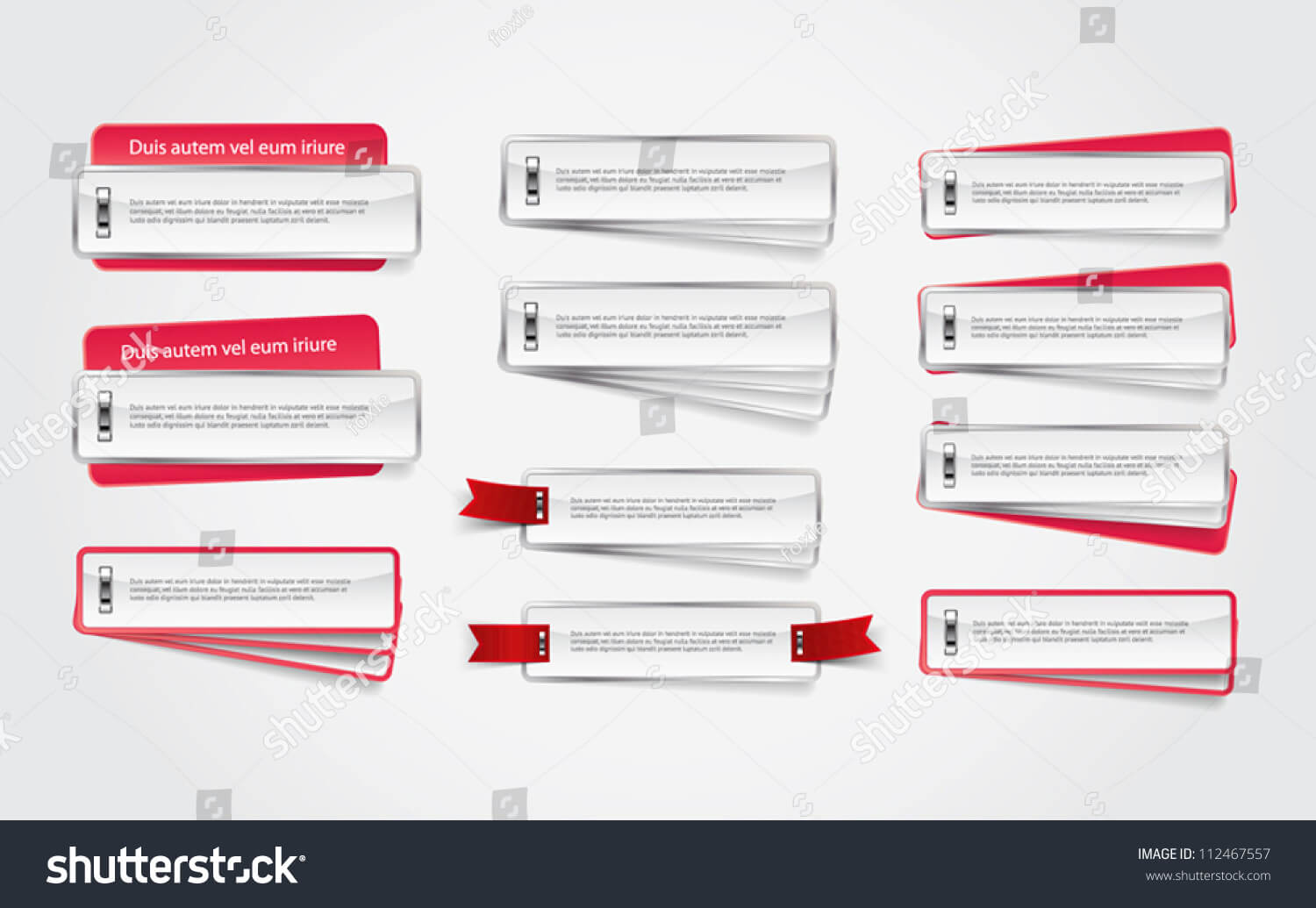 Set Red Vector Glossy Badges Banners Stock Vector (Royalty Pertaining To Staples Banner Template