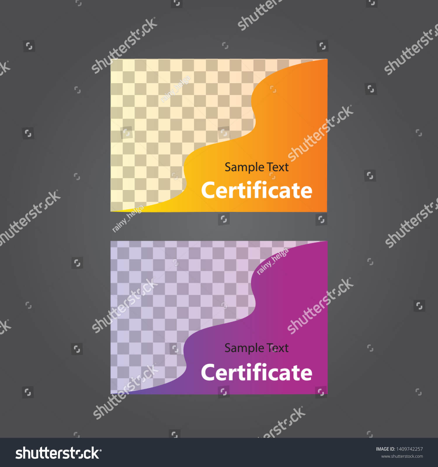 Set Two Gradient Certificate Templates Place | Royalty Free With Update Certificates That Use Certificate Templates