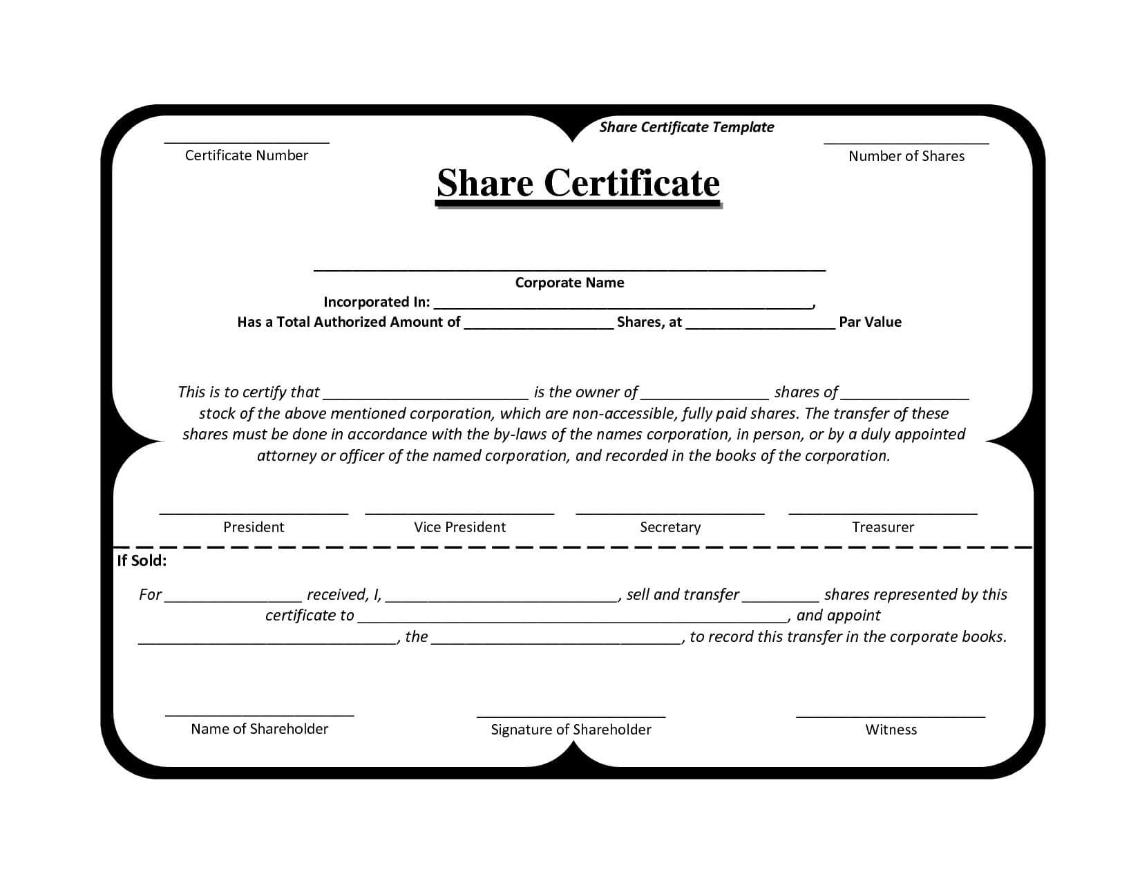 Share Certificate Template Alberta Urgent Request Letter In Corporate Share Certificate Template