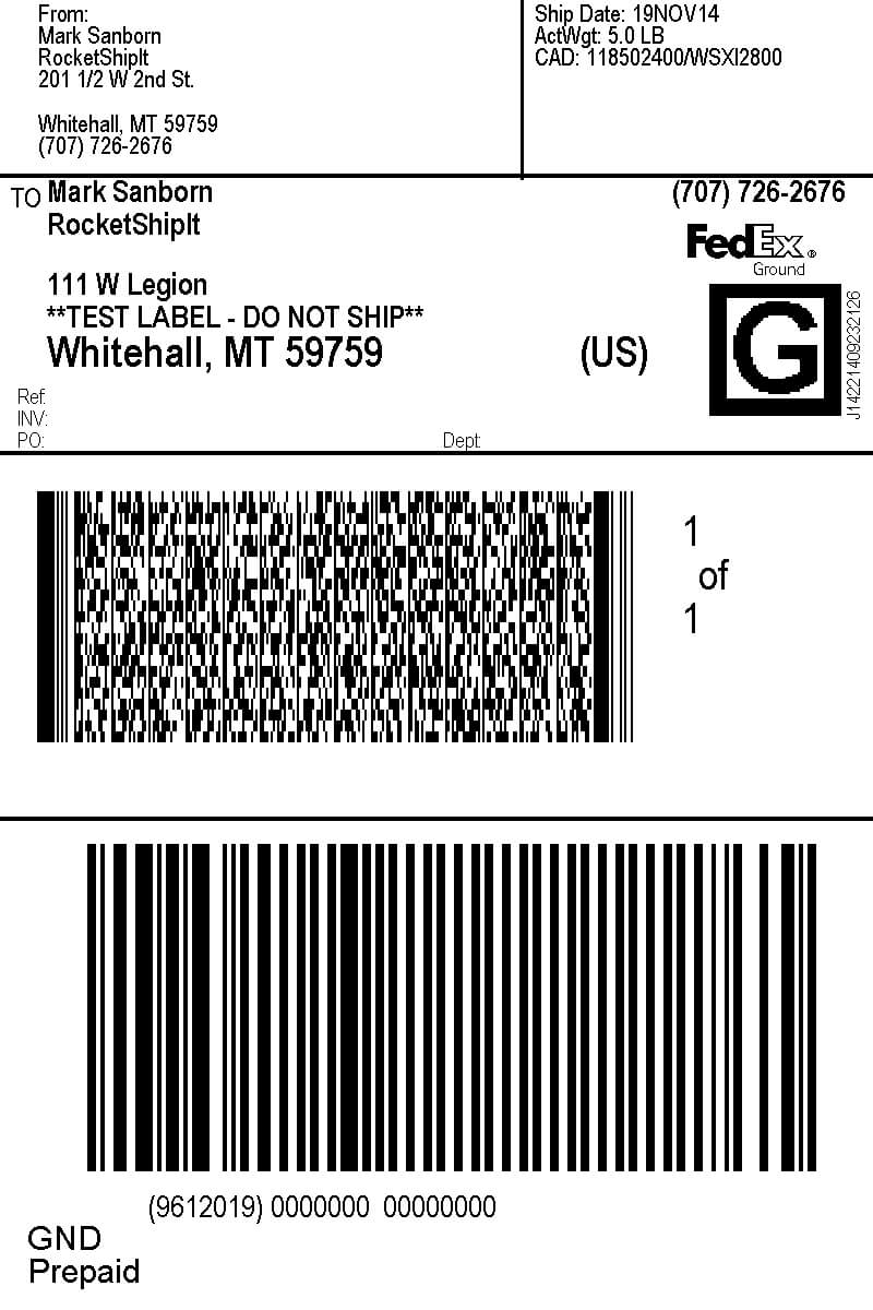 Shipping Label Format - Bolan.horizonconsulting.co With Fedex Label Template Word