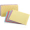 Sim Supply: Ruled Index Cards, 3 X 5, Blue/violet/canary With 5 By 8 Index Card Template