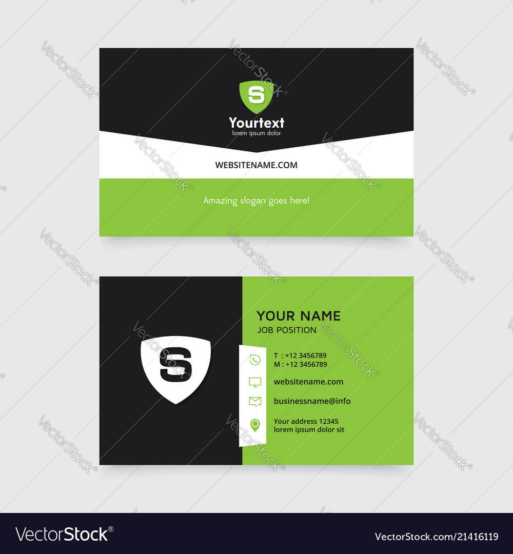 Simple Business Card Template Pertaining To Shield Id Card Template