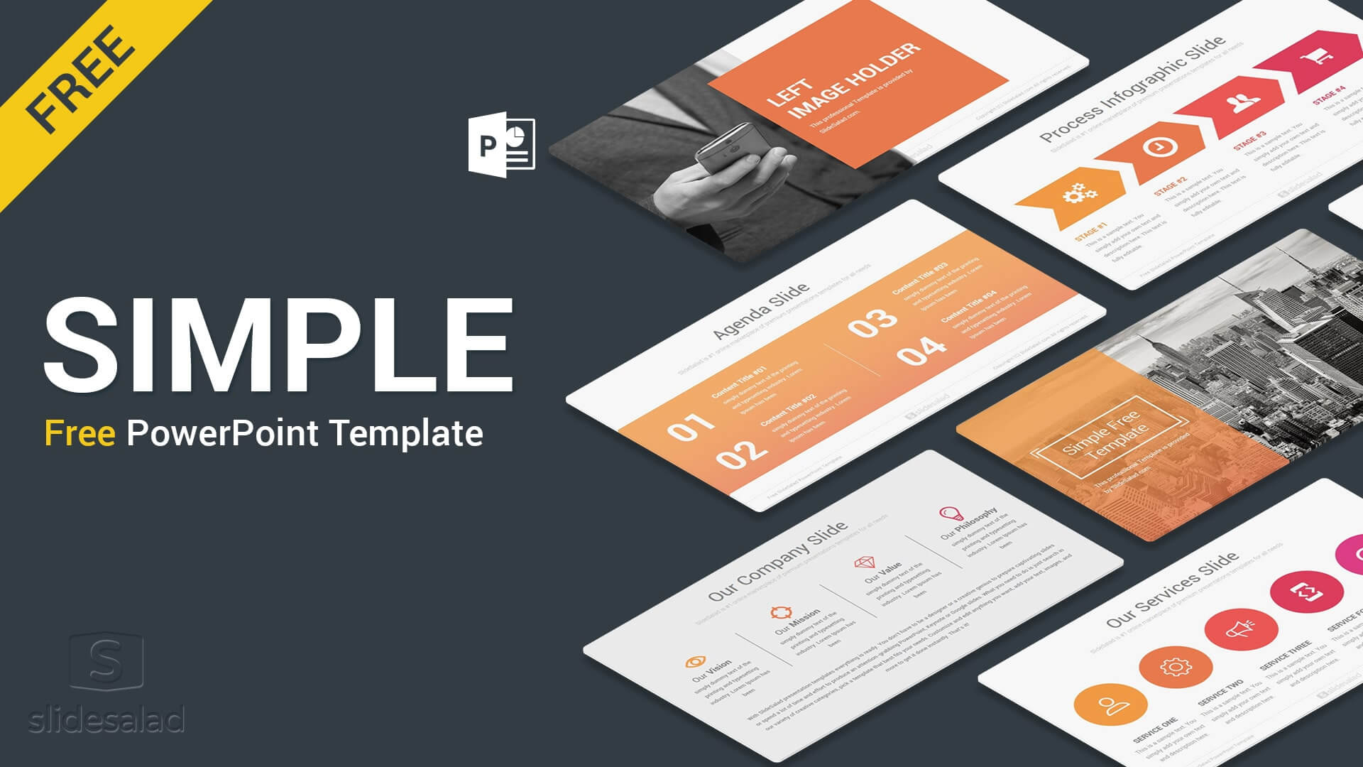 Simple Free Powerpoint Presentation Template – Free Download Pertaining To Business Card Template Powerpoint Free