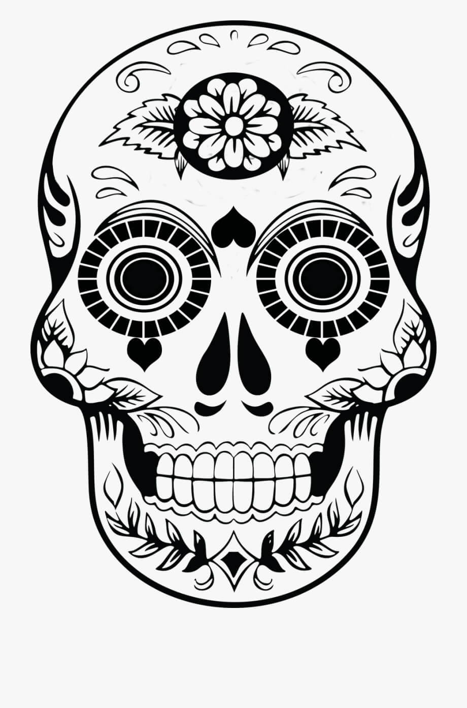 Skull Clipart Candy – Blank Sugar Skull Outline For Blank Sugar Skull Template