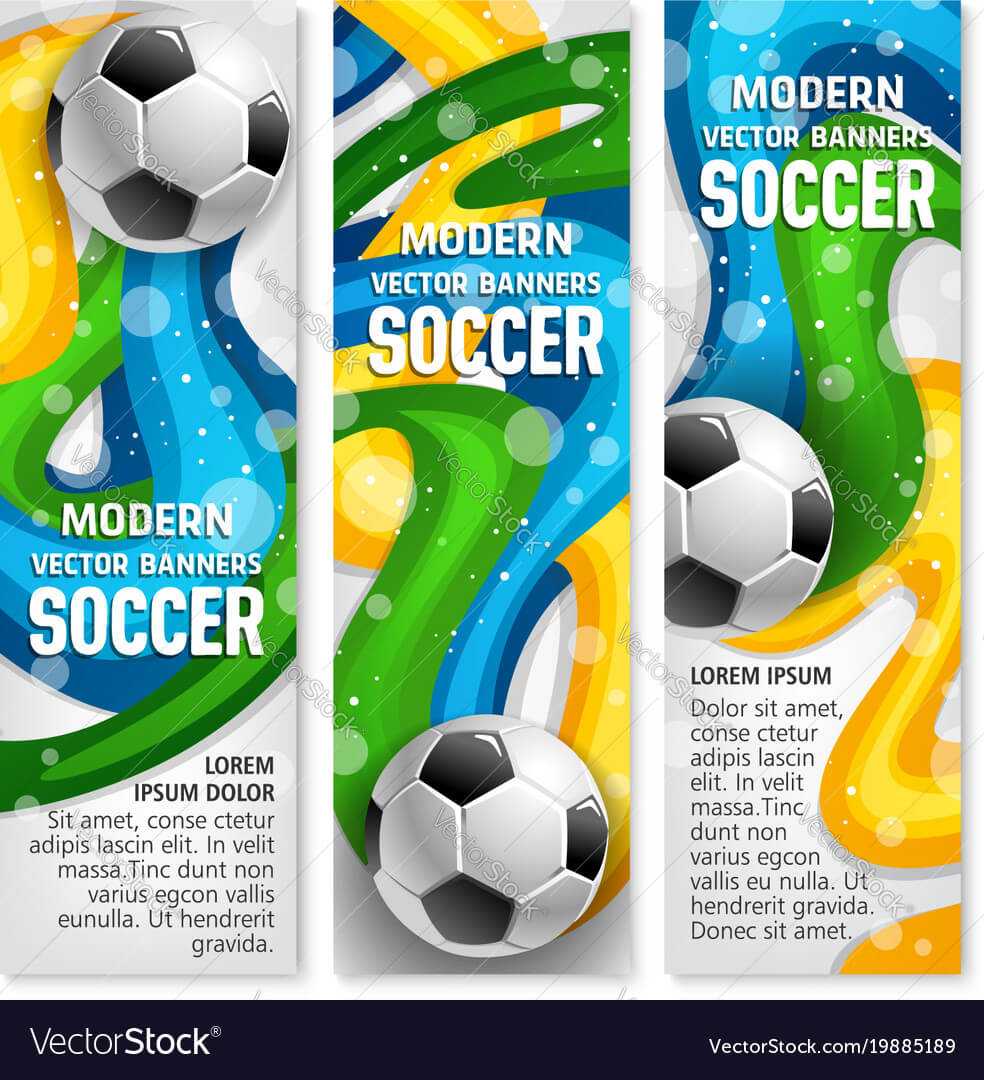 Soccer Ball Banner Of Football Sport Club Template For Sports Banner Templates