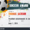 Soccer Certificate Template Football Ball Icon | Royalty Throughout Soccer Award Certificate Template
