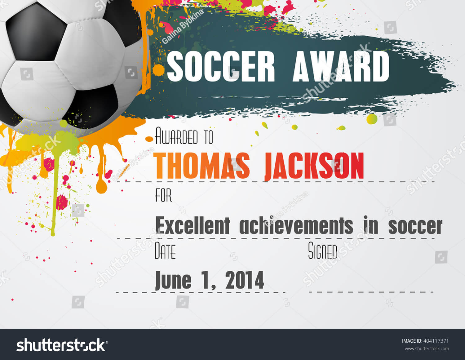 Soccer Certificate Template Football Ball Icon | Royalty Throughout Soccer Award Certificate Template