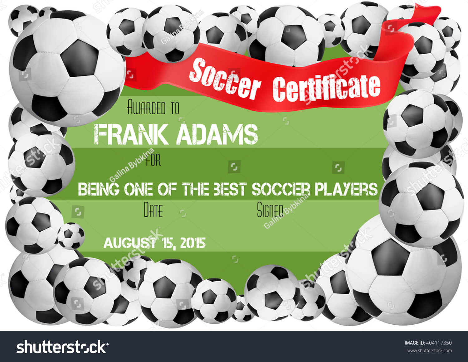 Soccer Certificate Template Football Ball Icons Stock Vector For Soccer Award Certificate Templates Free