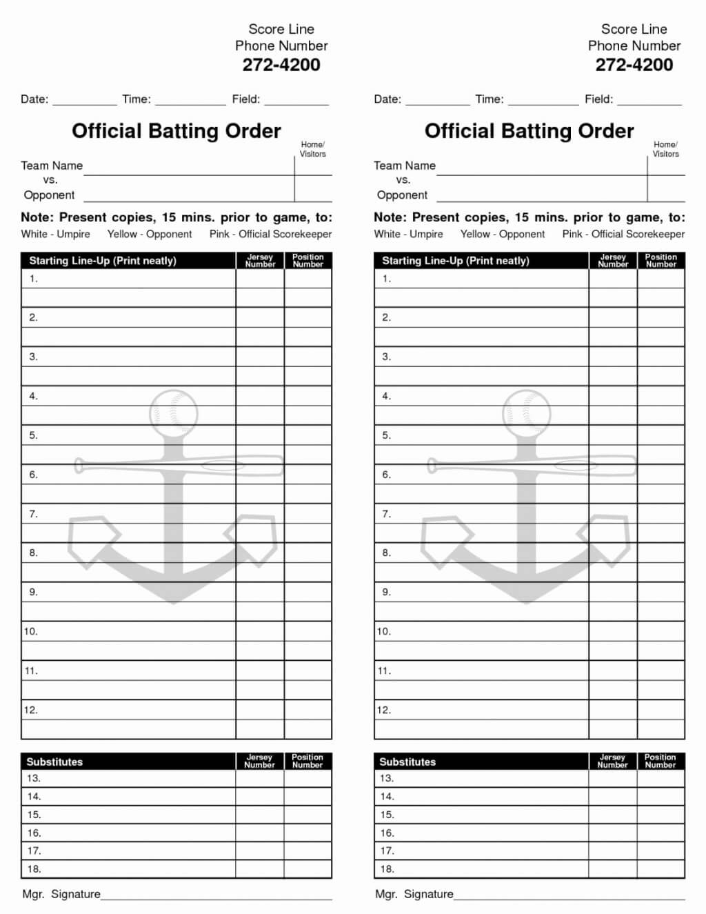 Softball Field Line Up Regarding Baseball Lineup Card Template