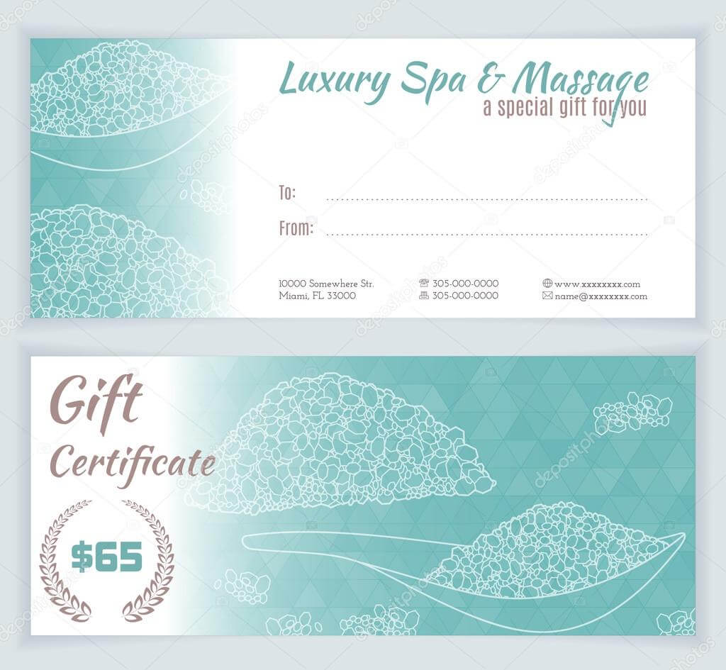 Spa Gift Certificate Template | Certificatetemplategift In Massage Gift Certificate Template Free Printable