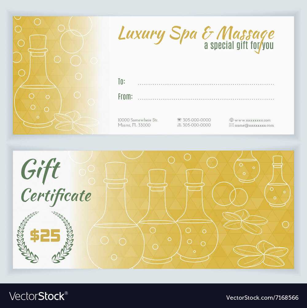 Spa Massage Gift Certificate Template Regarding Massage Gift Certificate Template Free Download
