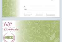 Spa Massage Gift Certificate Template regarding Massage Gift Certificate Template Free Download