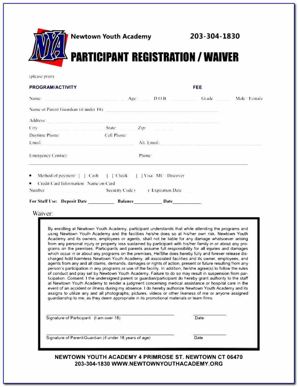 Spi Fitness Utica Speed Camp Registration Form Simple With Camp Registration Form Template Word