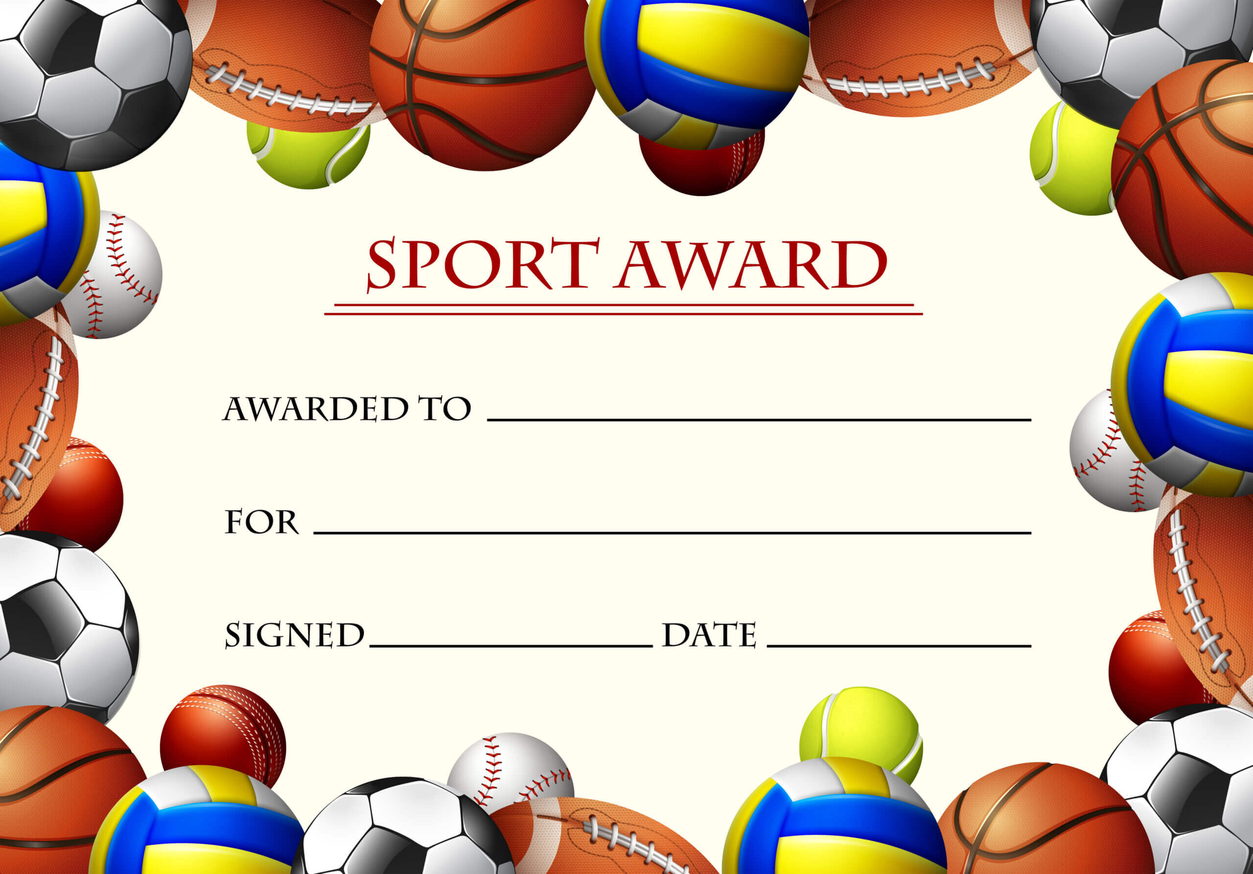Sports Certificate Template Free Vector Art – (70 Free Within Athletic Certificate Template