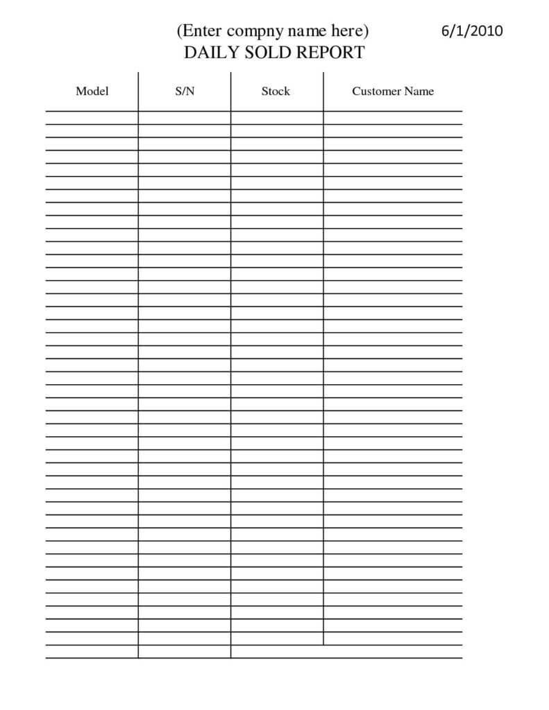 Spreadsheet Daily Es Report Template Free For Excel Download With Daily Report Sheet Template