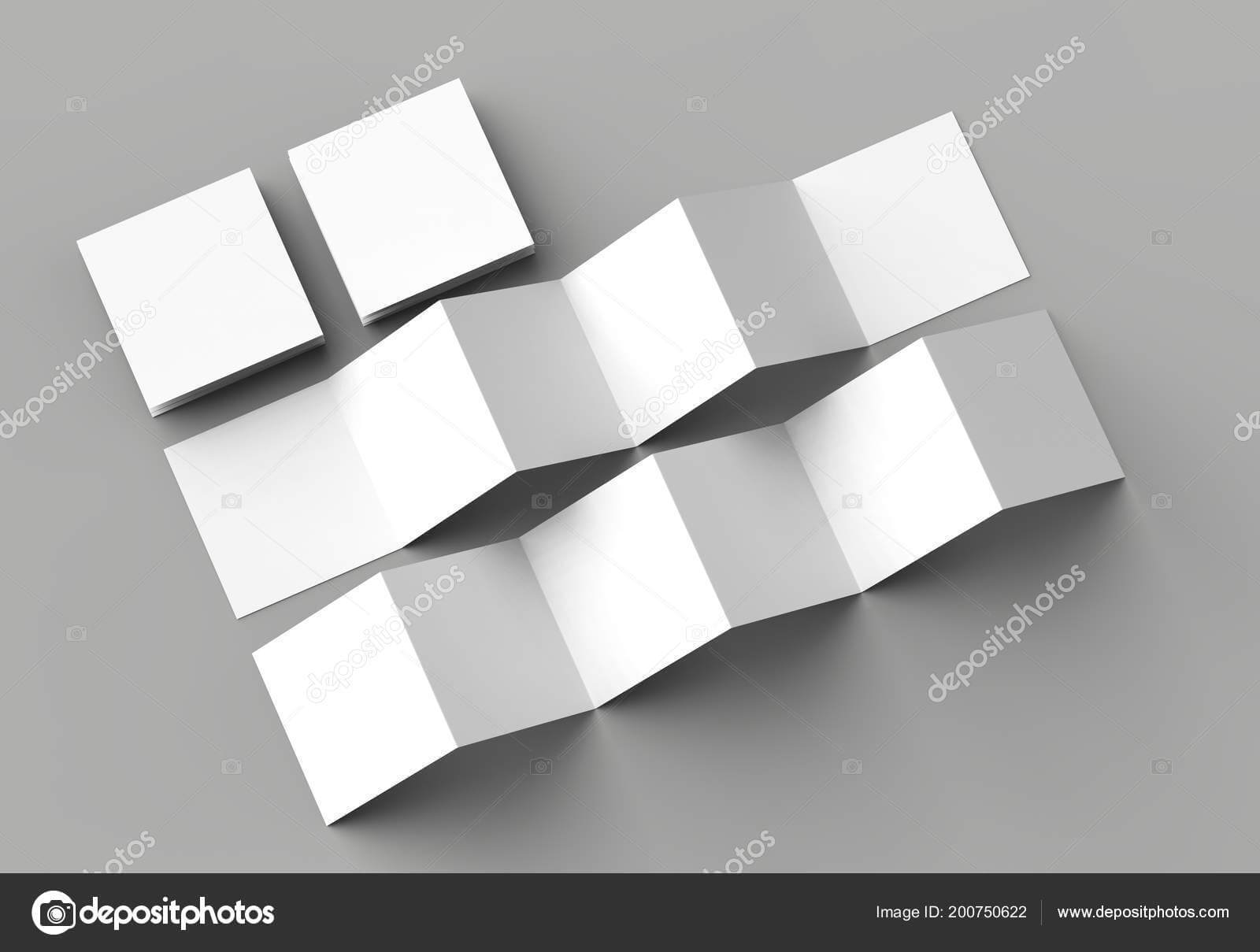 Square Z Fold Brochure | Page Leaflet Panel Accordion Fold With Regard To 12 Page Brochure Template
