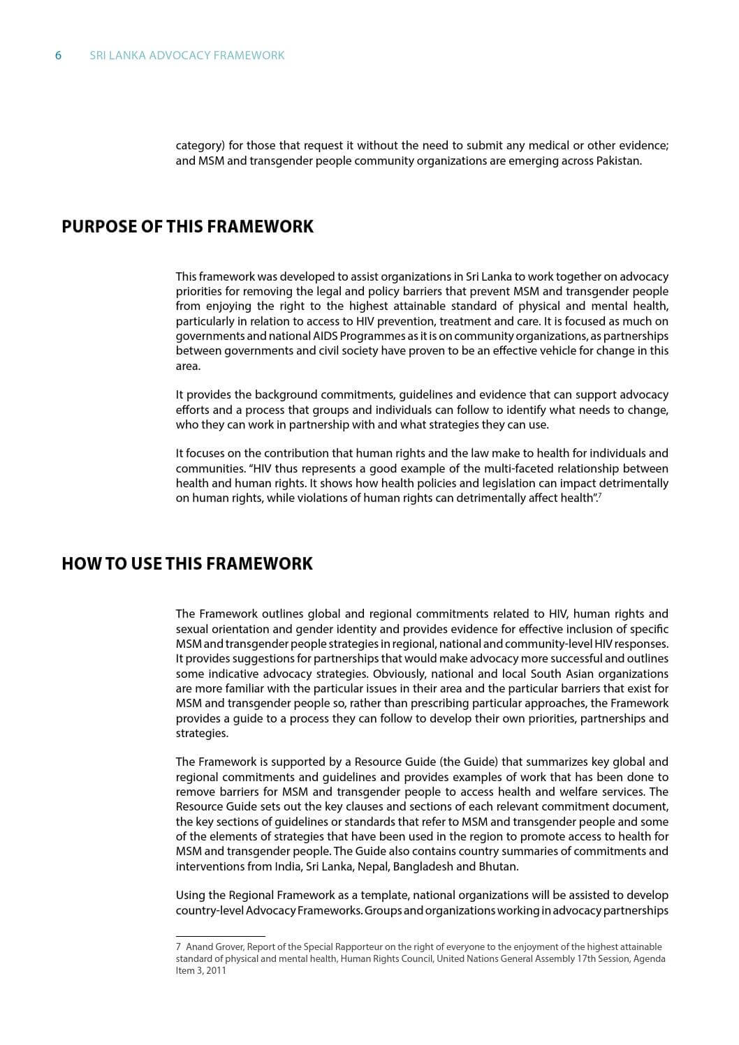 Sri Lanka Advocacy Framework: Hiv, Human Rights And Sexual Intended For Rapporteur Report Template