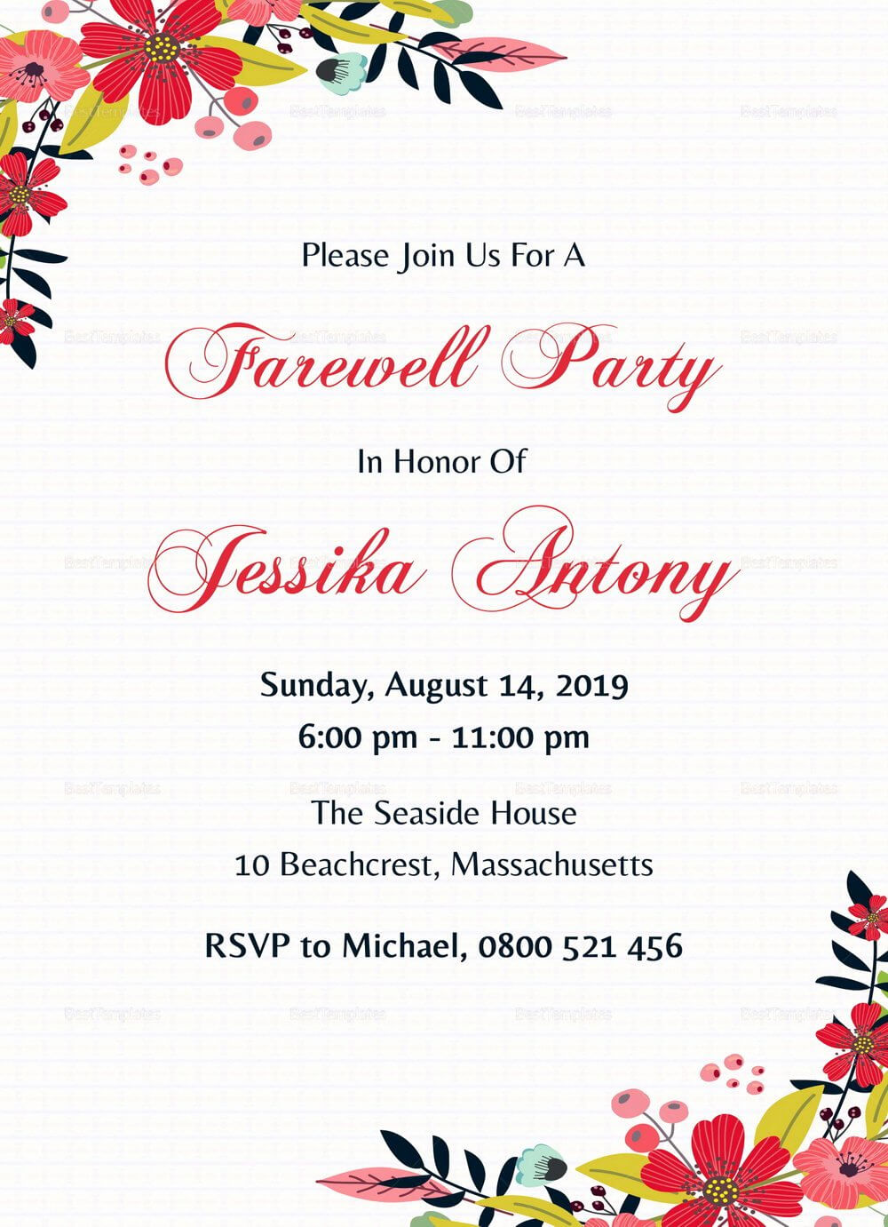 Stupendous Farewell Party Invitation Template Free Ideas Pertaining To Farewell Card Template Word