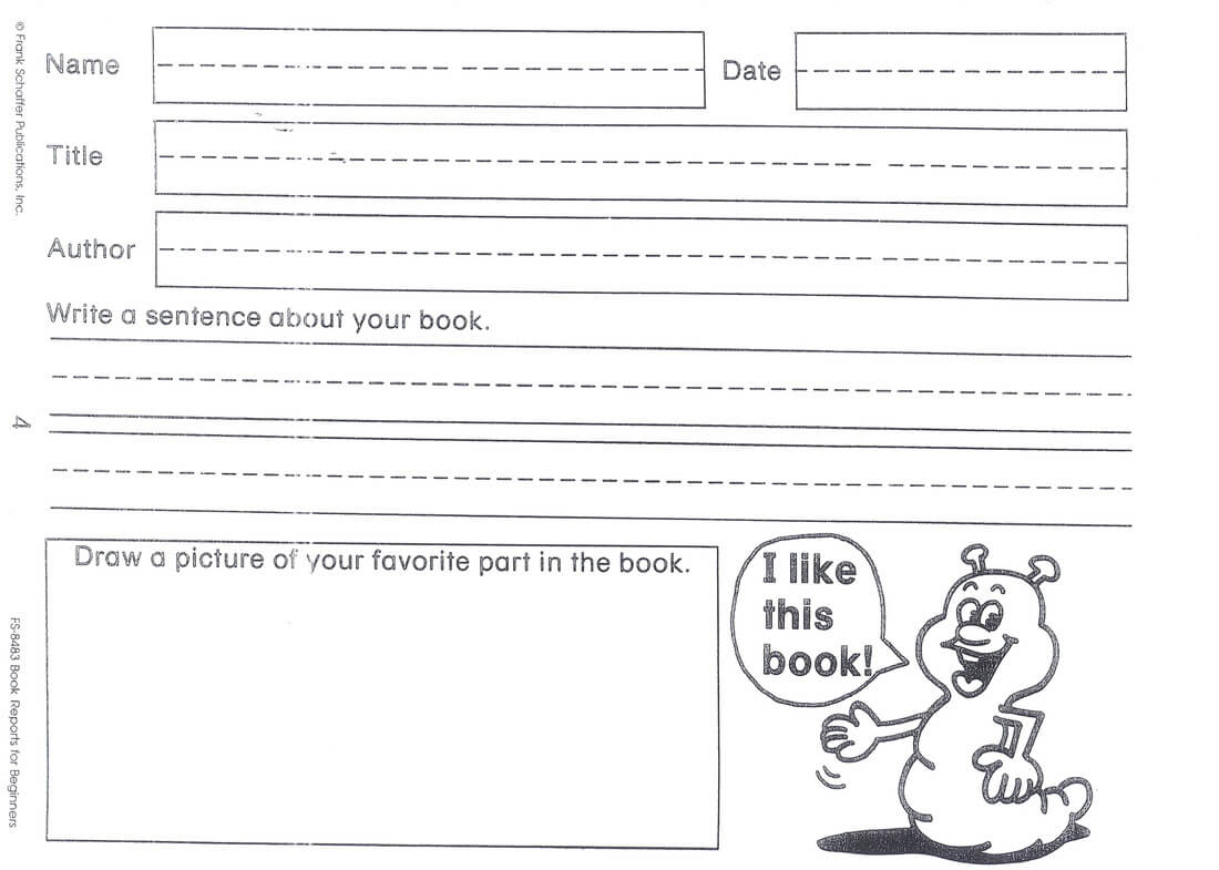 Summer Book Report – Mrs. Kozlowski's First Grade With Regard To First Grade Book Report Template