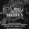 Sweet Sixteen Glitter Party Invitation Flyer Template Design Intended For Sweet 16 Banner Template