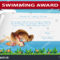 Swimming Award Certificate Template Illustration Stock Throughout Swimming Award Certificate Template