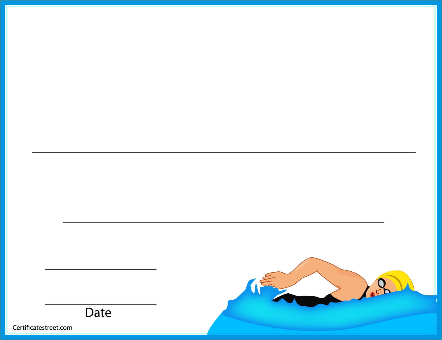Swimming Certificates Template – Yatay.horizonconsulting.co Inside Swimming Certificate Templates Free