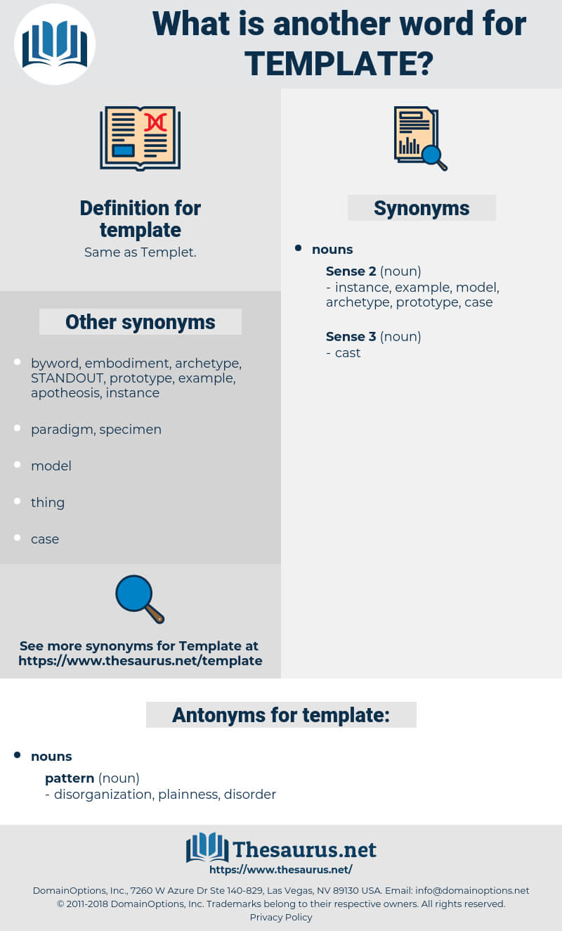 Synonyms For Template, Antonyms For Template - Thesaurus Inside Another Word For Template