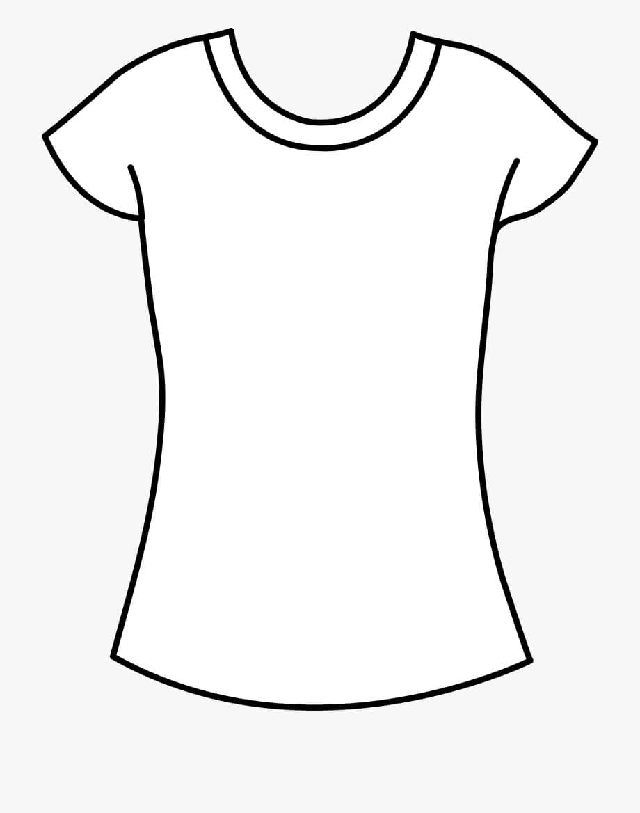 T Blank Template Clip Art Sweet - Outline Of Blank T Shirt in Blank T ...