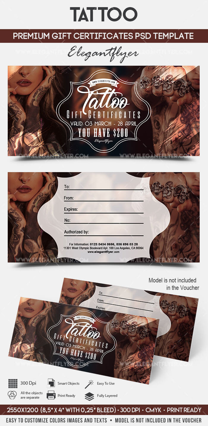 Tattoo Gift Voucher Template Intended For Tattoo Gift Certificate Template